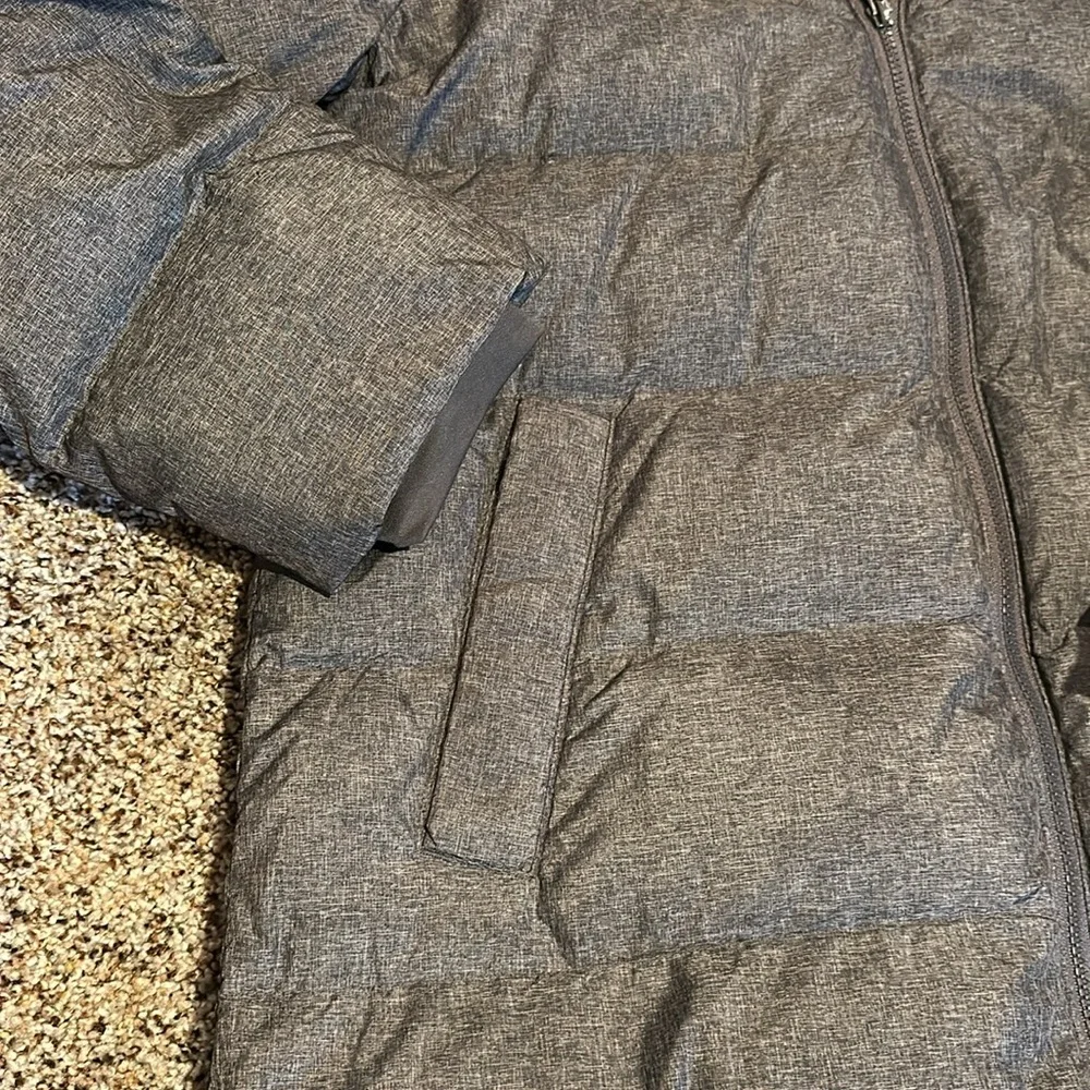 Lands' End Women's Black Long Down Coat - Picture 3 of 6
